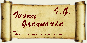 Ivona Gačanović vizit kartica